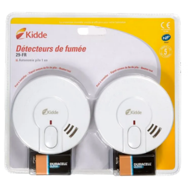 KIT Détecteur de fumée 29-FR Kidde – Alarme incendie autonome, fiable et certifiée