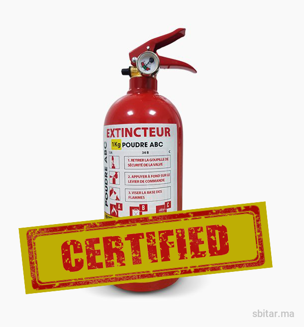 Extincteur à poudre polyvalente ABC 01 Kg